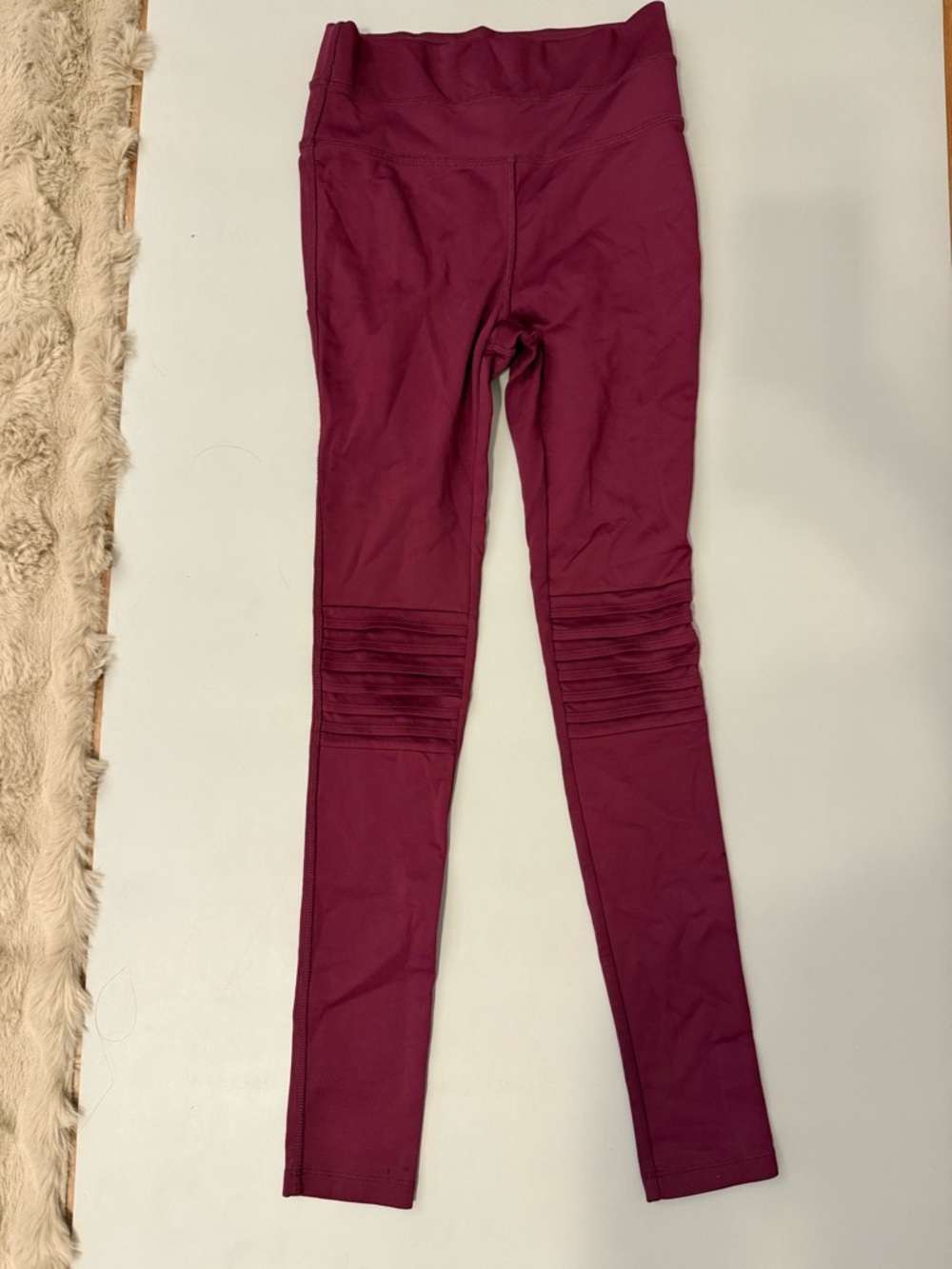 FP Movement by Free People High-Rise Moto Leggings in Burgundy